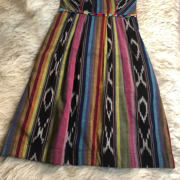 Anthropologie Edme & Esyllte strapless rainbow striped dress size 0 - Picture 11 of 15